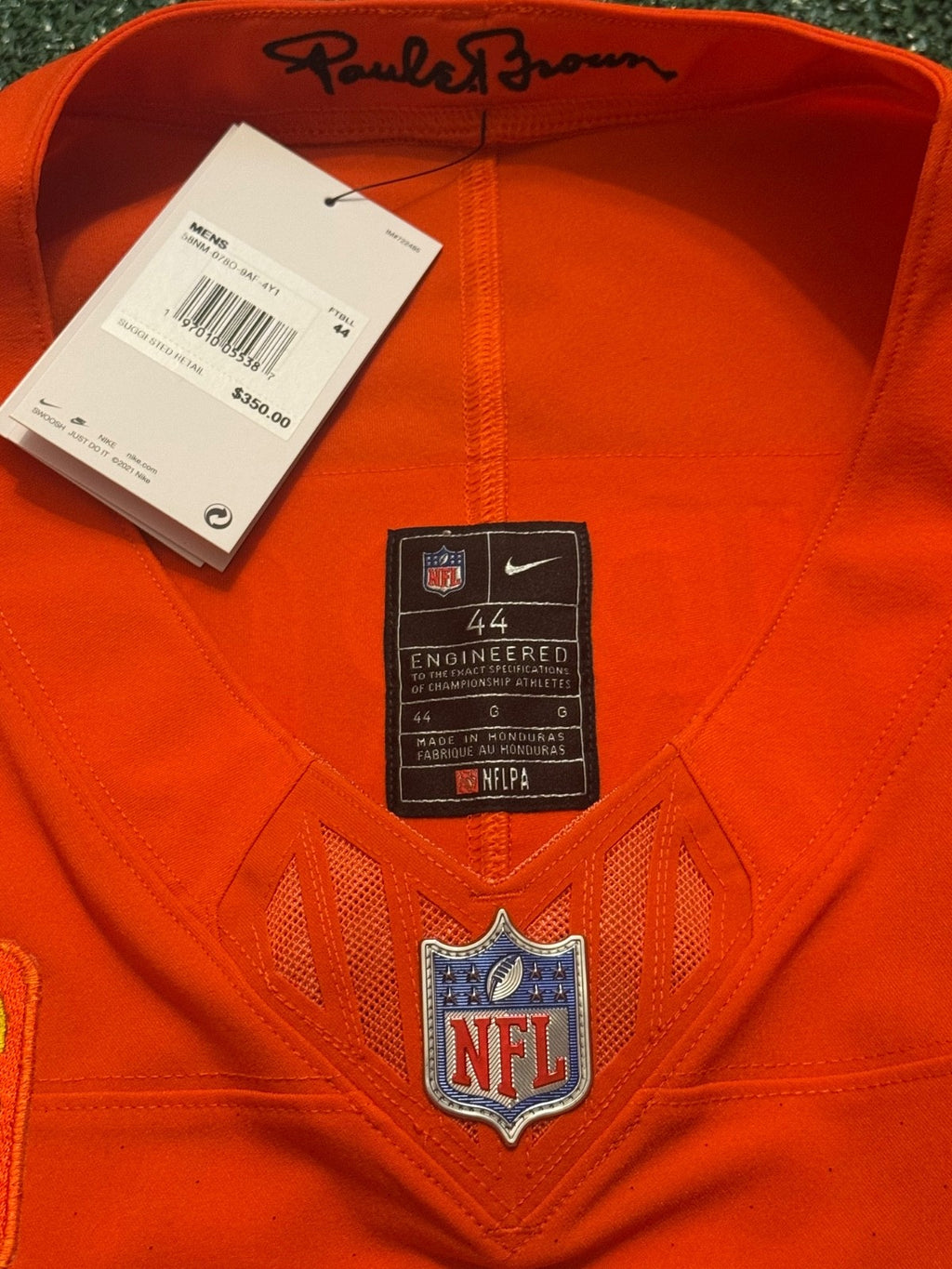 Joe Burrow Cincinnati Bengals Jersey #9 Nike Vapor FUSE Elite Orange Size 44 (L) NFL