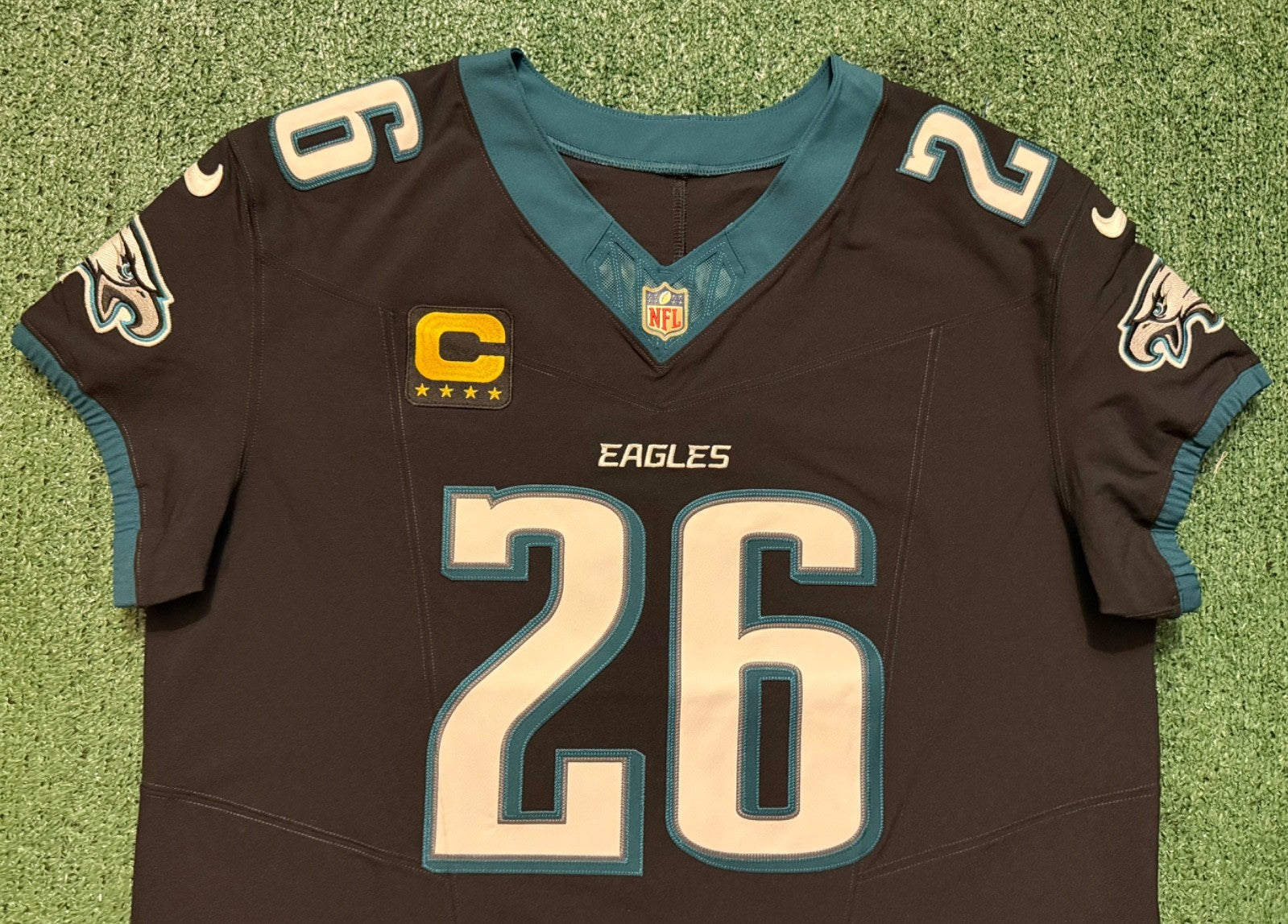 Saquon Barkley Philadelphia Eagles Jersey #26 Nike Vapor FUSE Elite Black Size 48 (XL) NFL