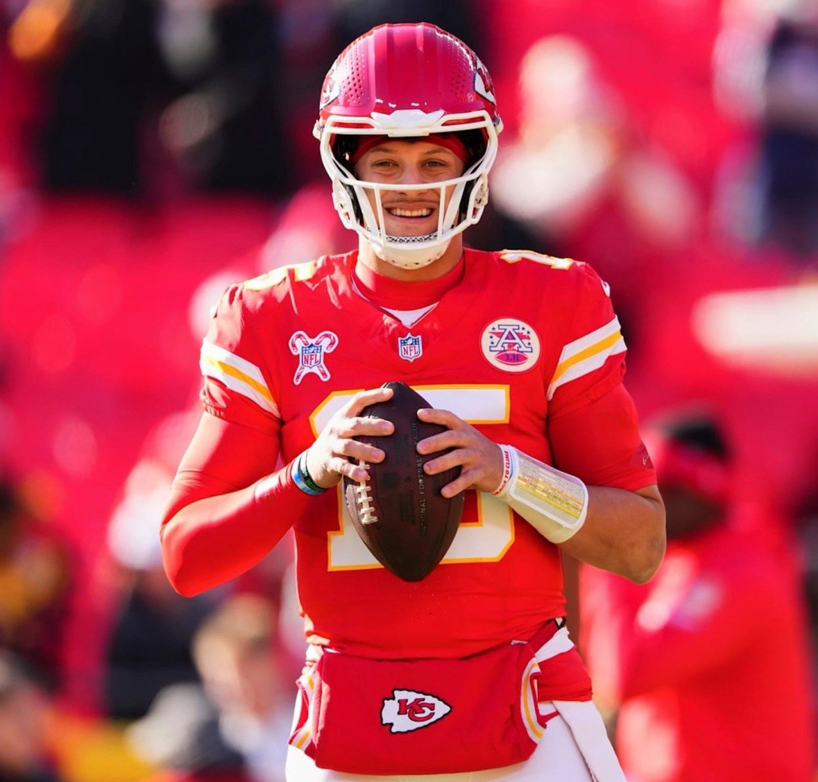 Patrick Mahomes Kansas City Chiefs Jersey #15 Nike Vapor FUSE Elite Red Size 44 (L) NFL