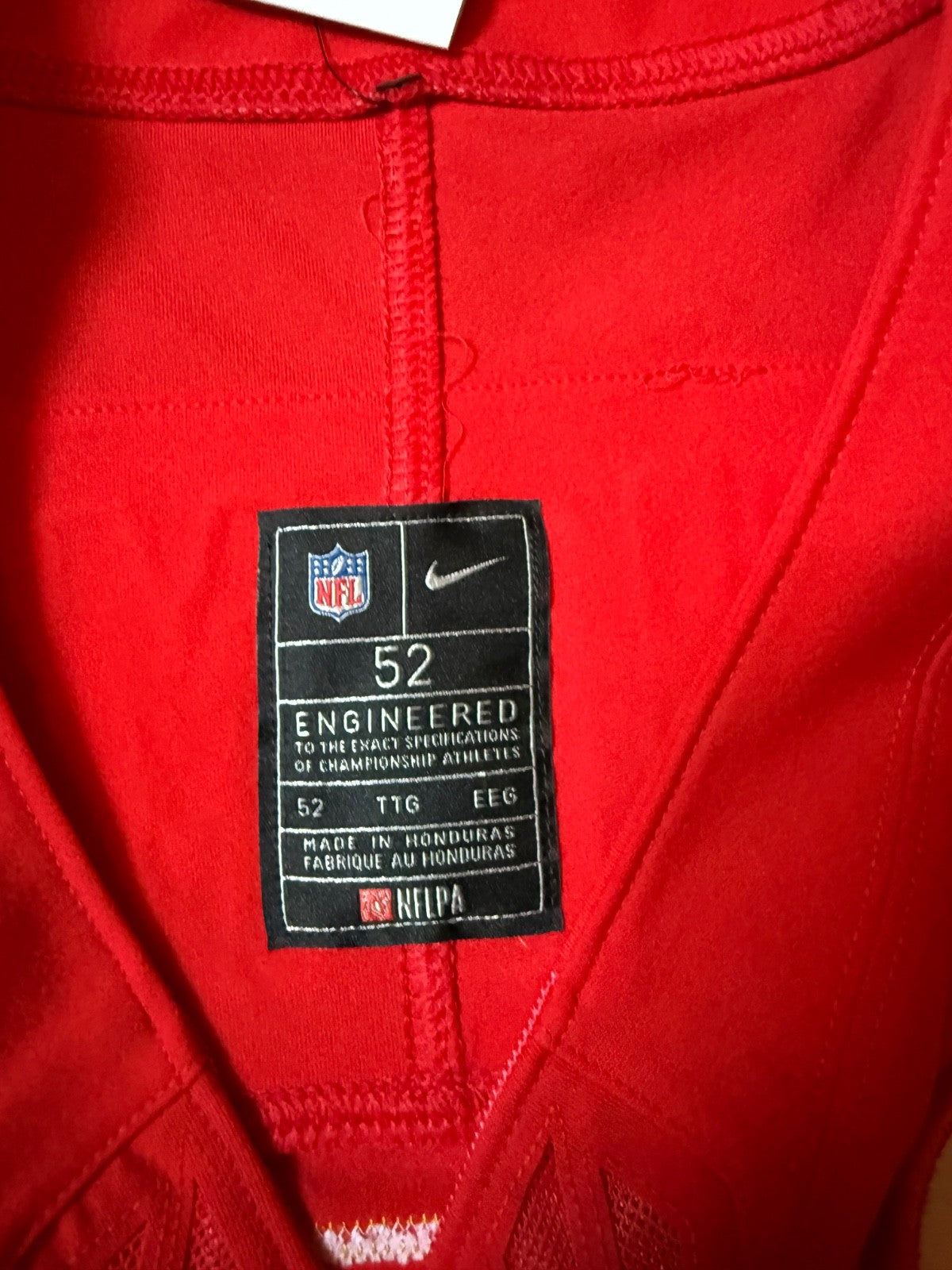 Patrick Mahomes Kansas City Chiefs Jersey #15 Nike Vapor FUSE Elite Red Size 52 (XXL) NFL