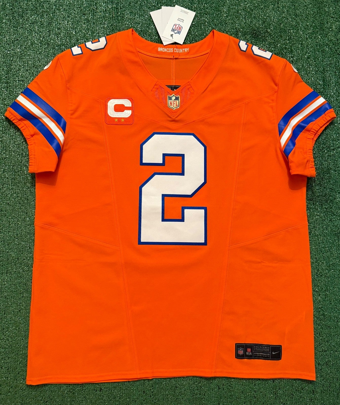Pat Surtain II Denver Broncos Jersey #2 Nike Vapor Fuse Elite Orange Size 48 (XL) NFL