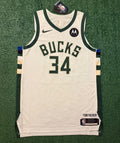 Giannis Antetokounmpo Milwaukee Bucks Jersey #34 Nike Vaporknit Authentic White Size 48 (Large) NBA