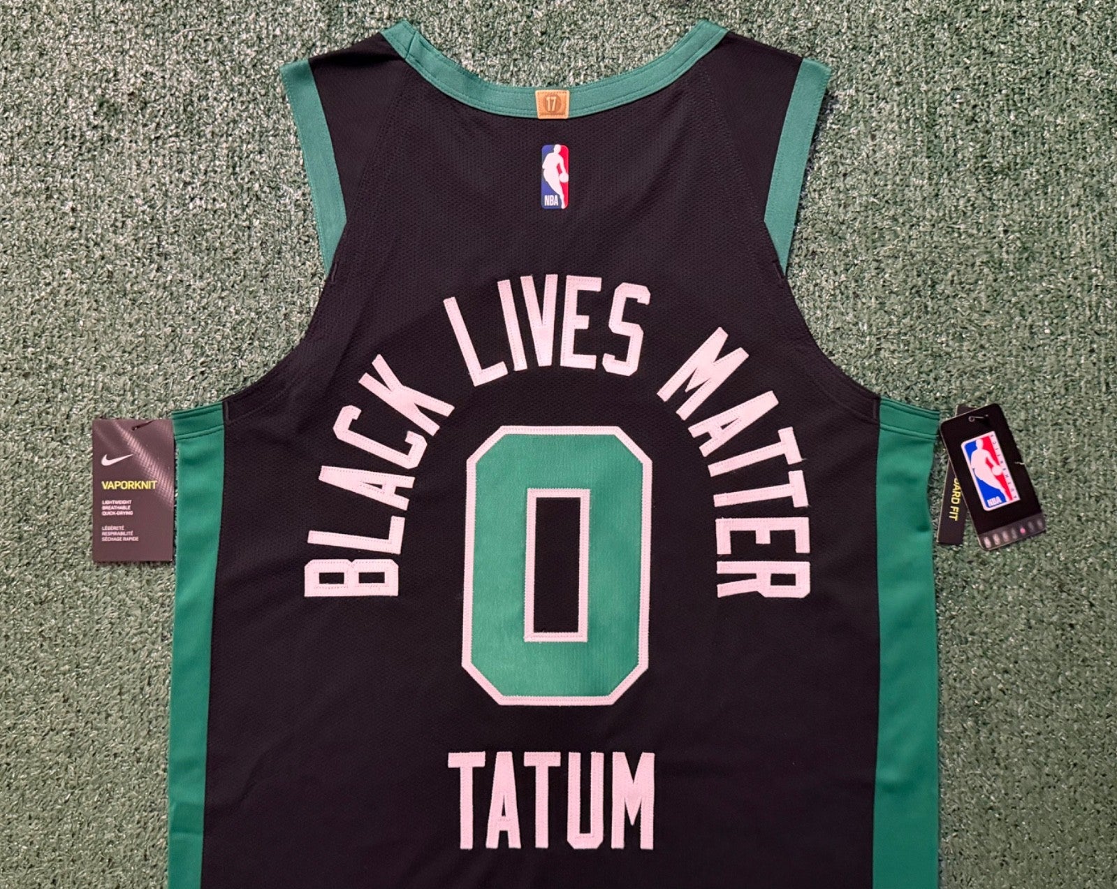 Jayson Tatum Boston Celtics Jersey #0 Nike VaporKnit Authentic Black Size 44 (M) NBA