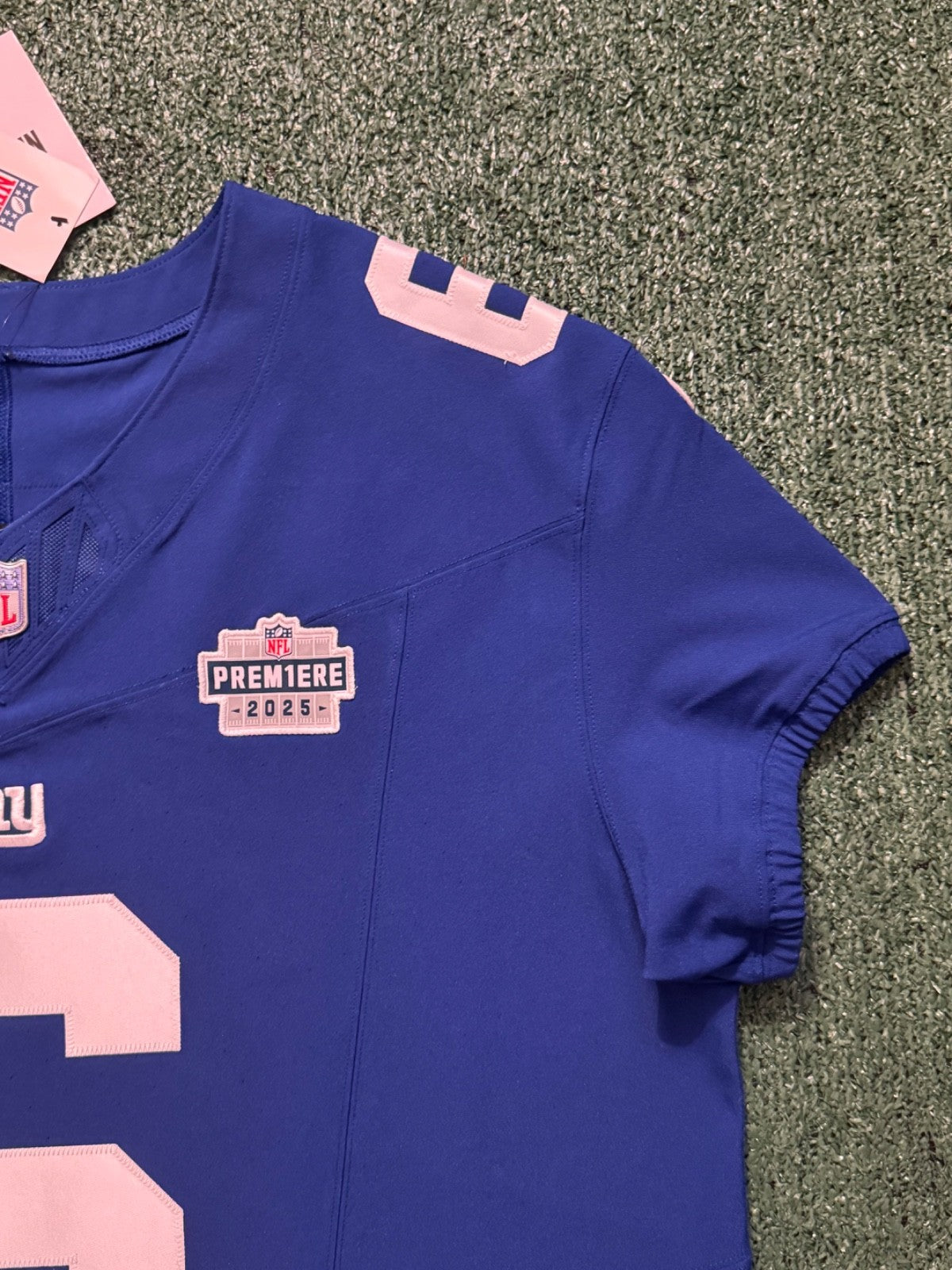 Jaxson Dart New York Giants Jersey #6 Nike Vapor FUSE Elite Blue Size 48 (XL) NFL