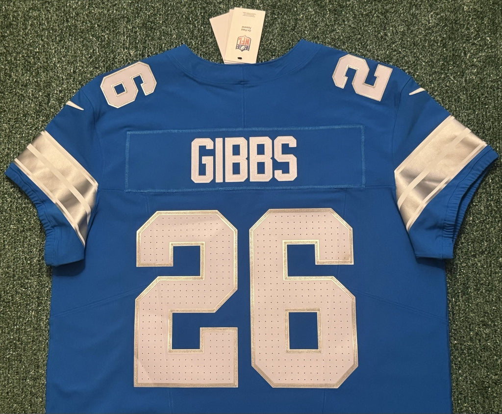 Jahmyr Gibbs Detroit Lions Jersey #26 Nike Vapor FUSE Elite Blue Size 48 (XL) NFL