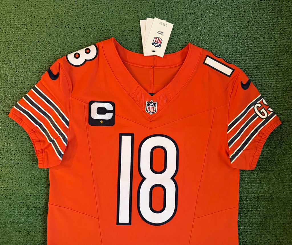 Caleb Williams Chicago Bears Jersey #18 Nike Vapor FUSE Elite Orange Size 40 (Medium) NFL