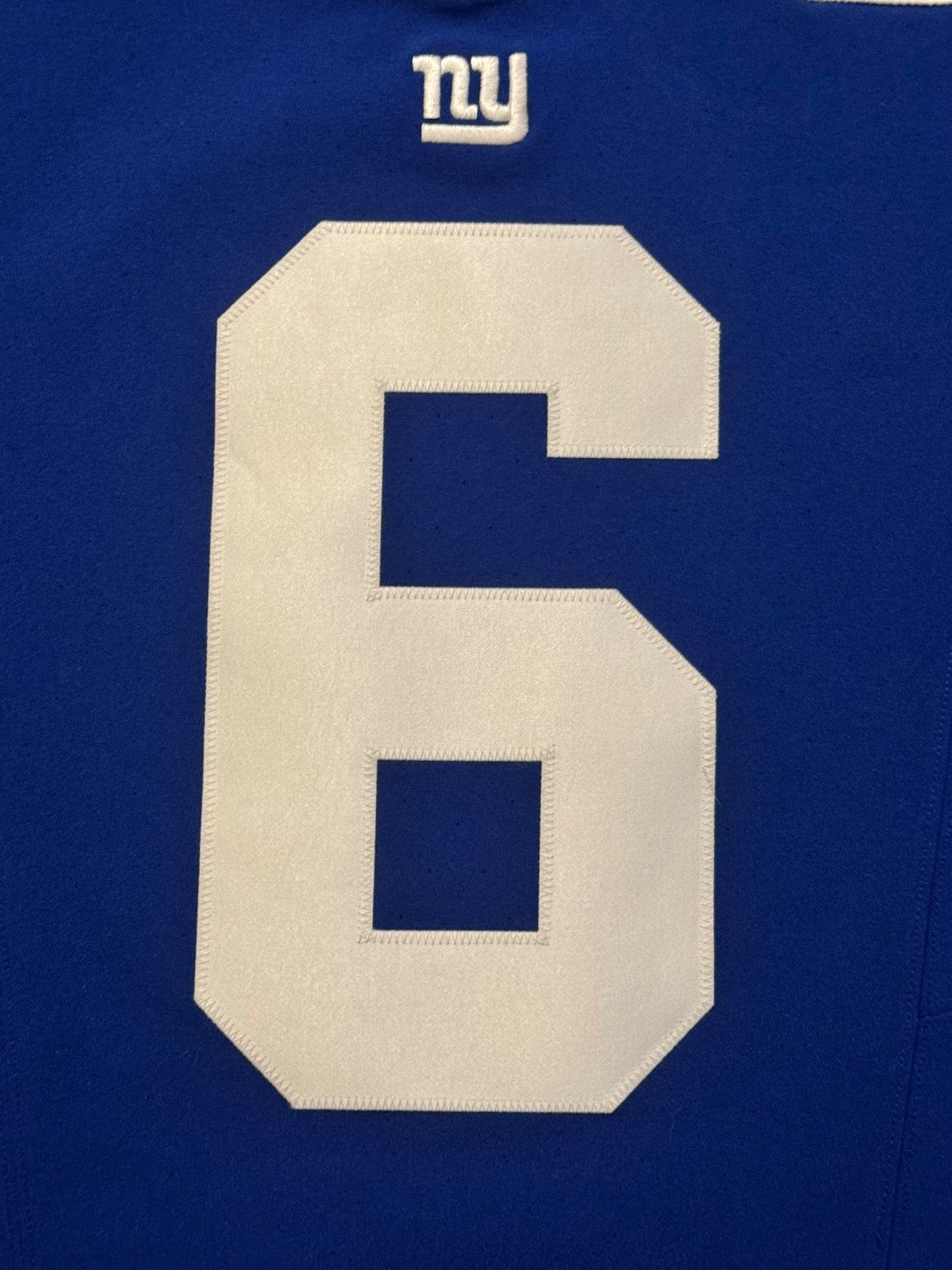 Jaxson Dart New York Giants Jersey #6 Nike Vapor FUSE Elite Blue Size 48 (XL) NFL