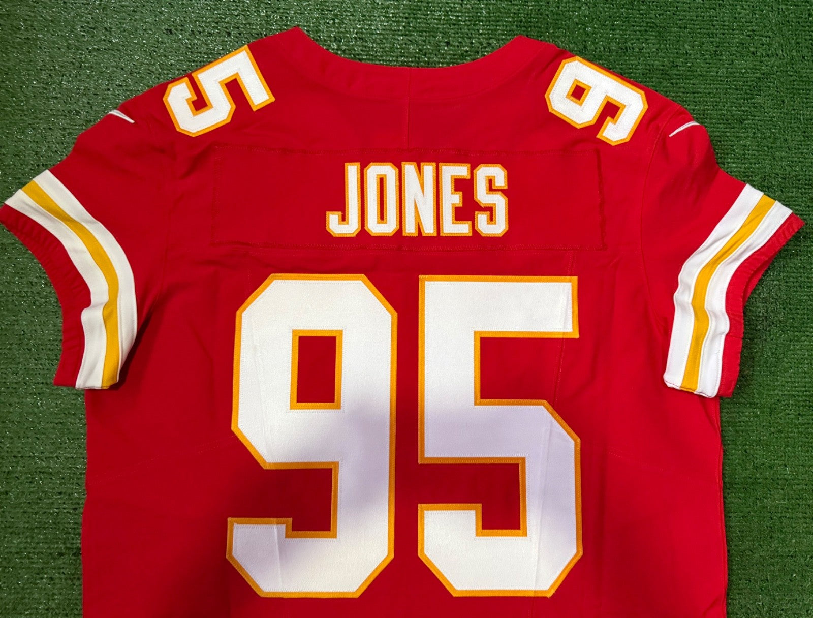 Chris Jones Kansas City Chiefs Jersey #95 Nike Vapor Fuse Elite Red Size 48 (XL) NFL