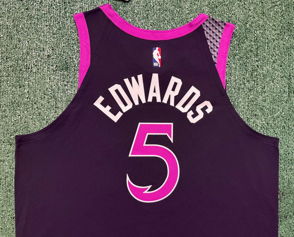 Anthony Edwards Minnesota Timberwolves Jersey #5 Nike ADV Authentic Black Size 48 (L) NBA