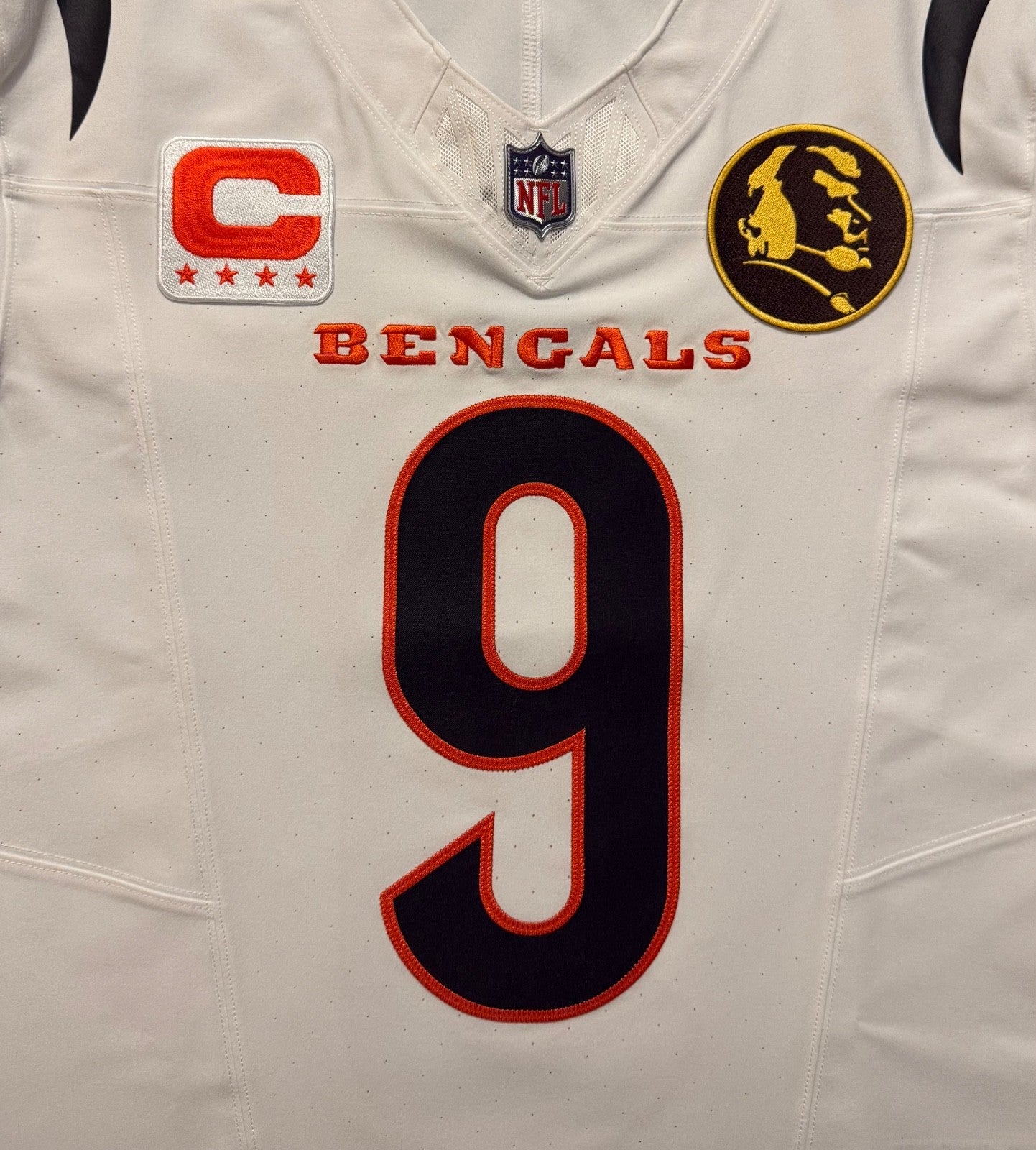 Joe Burrow Cincinnati Bengals Jersey #9 Nike Vapor FUSE Elite White Size 40 (M) NFL