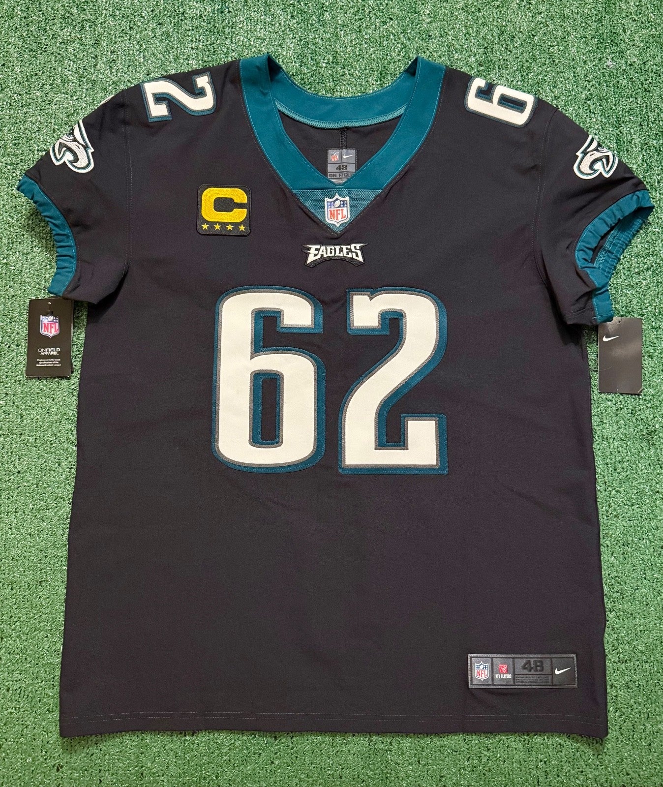 Jason Kelce Philadelphia Eagles Jersey #62 Black Nike Vapor Elite Black size 48 (XL) NFL