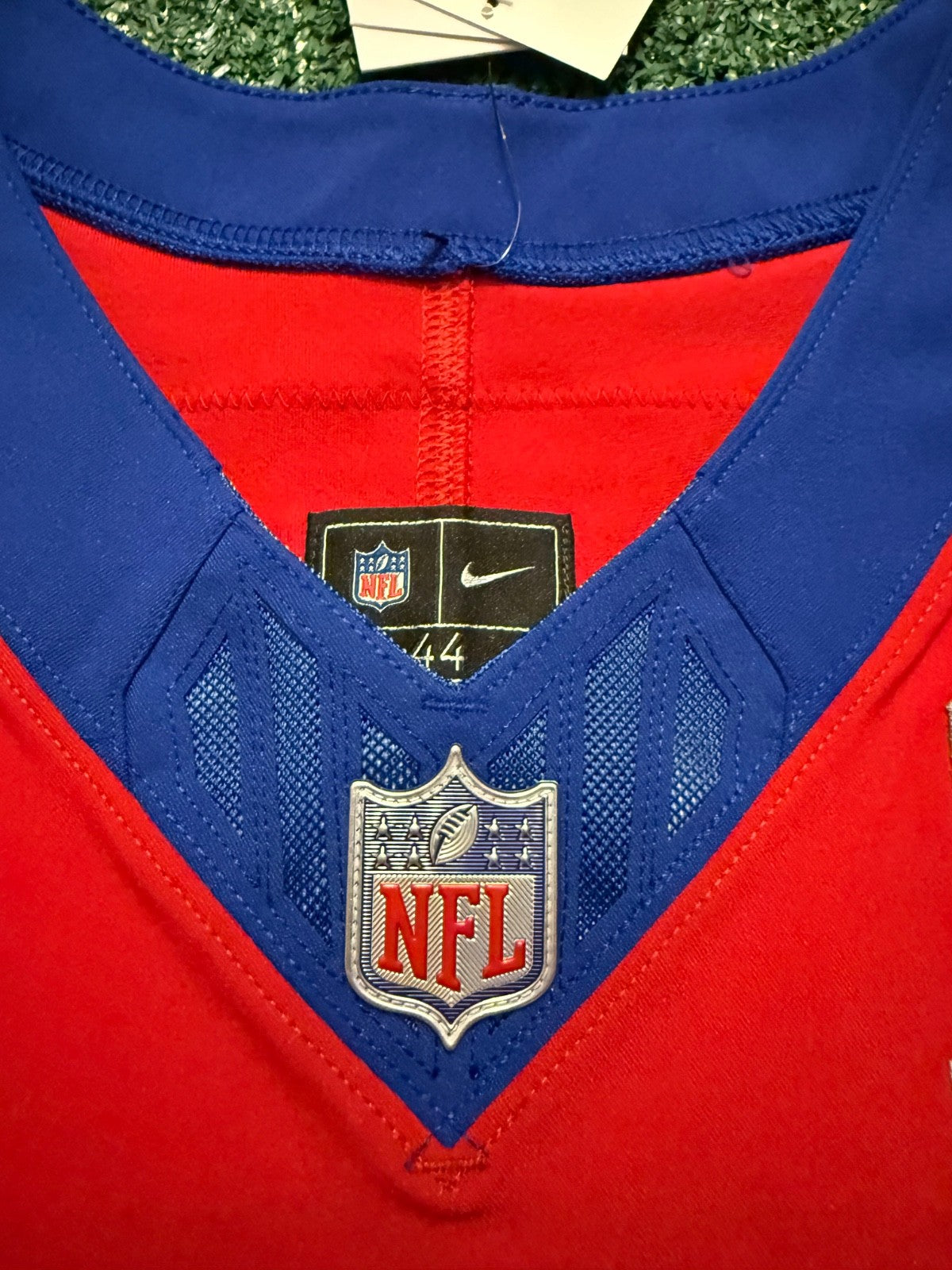Malik Nabers New York Giants Jersey #1 Nike Vapor FUSE Elite red Size 44 (Large) NFL