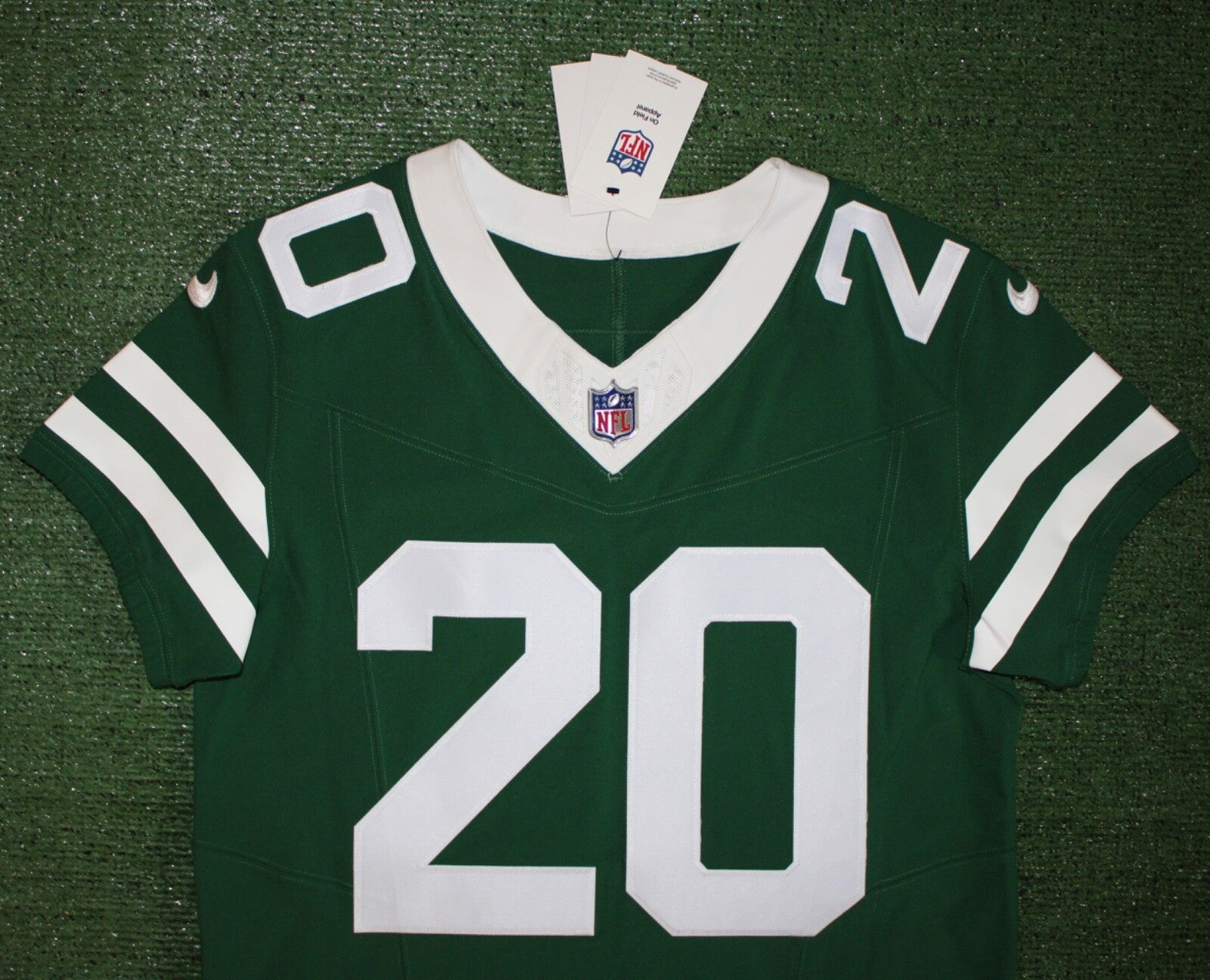 Breece Hall New York Jets Jersey #20 Nike Vapor Fuse Elite Green Size 40 (M) NFL
