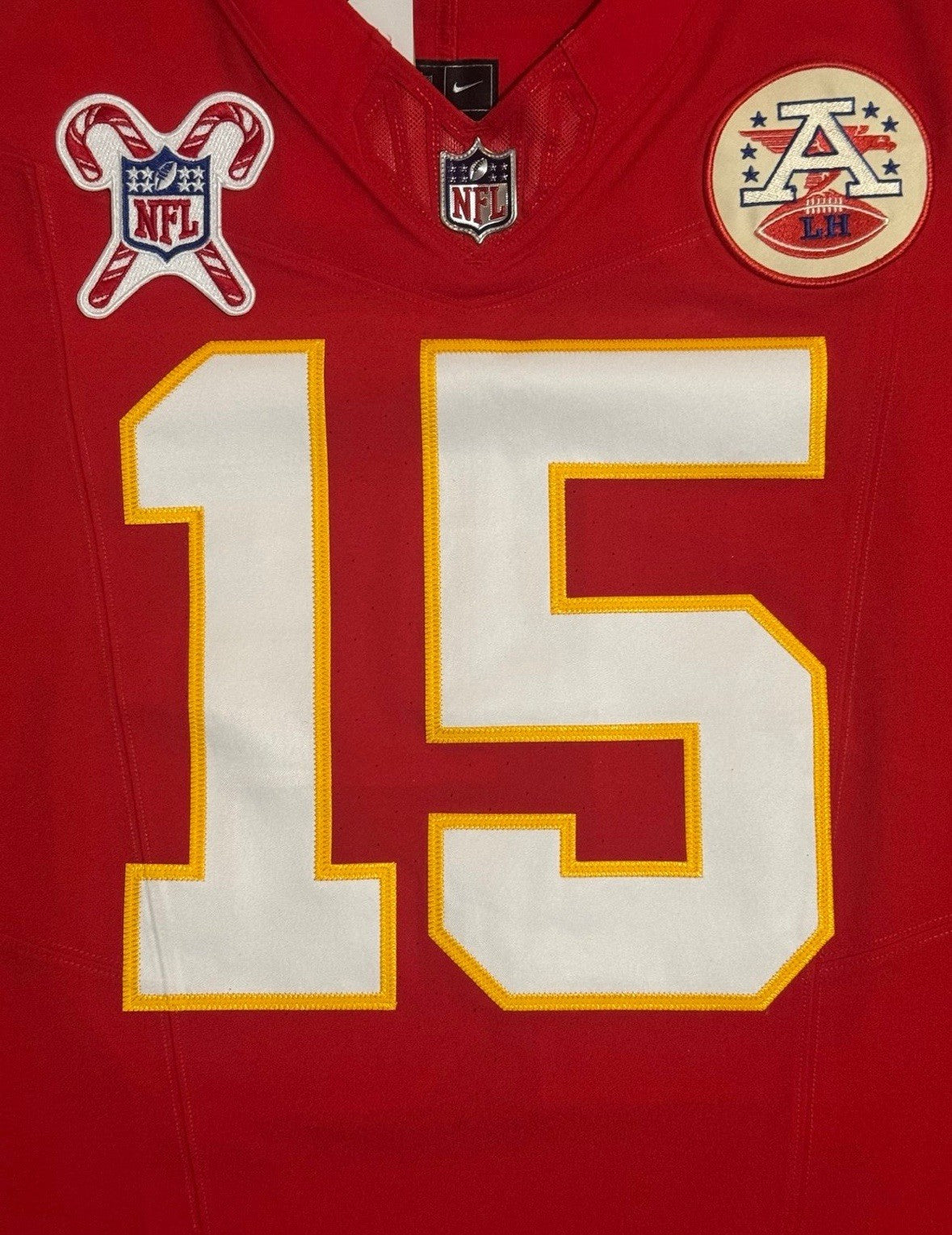 Patrick Mahomes Kansas City Chiefs Jersey #15 Nike Vapor FUSE Elite Red Size 44 (L) NFL