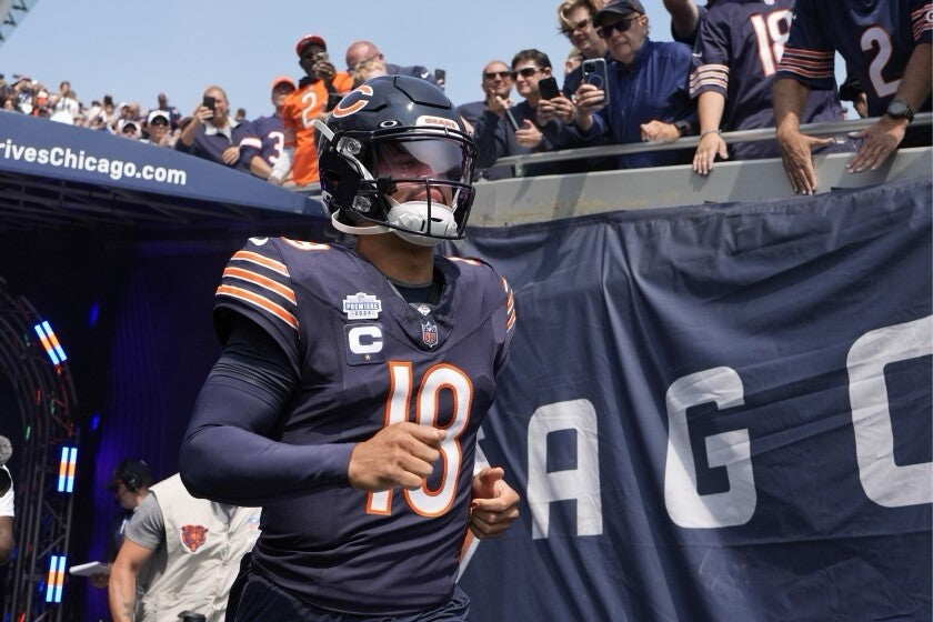 Caleb Williams Chicago Bears Jersey #18 Nike Vapor FUSE Elite Navy Size 44 (Large) NFL
