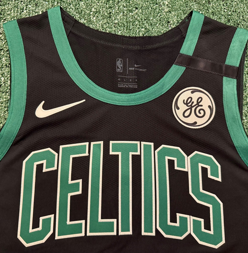 Jayson Tatum Boston Celtics Jersey #0 Nike VaporKnit Authentic Black Size 48 (L) NBA