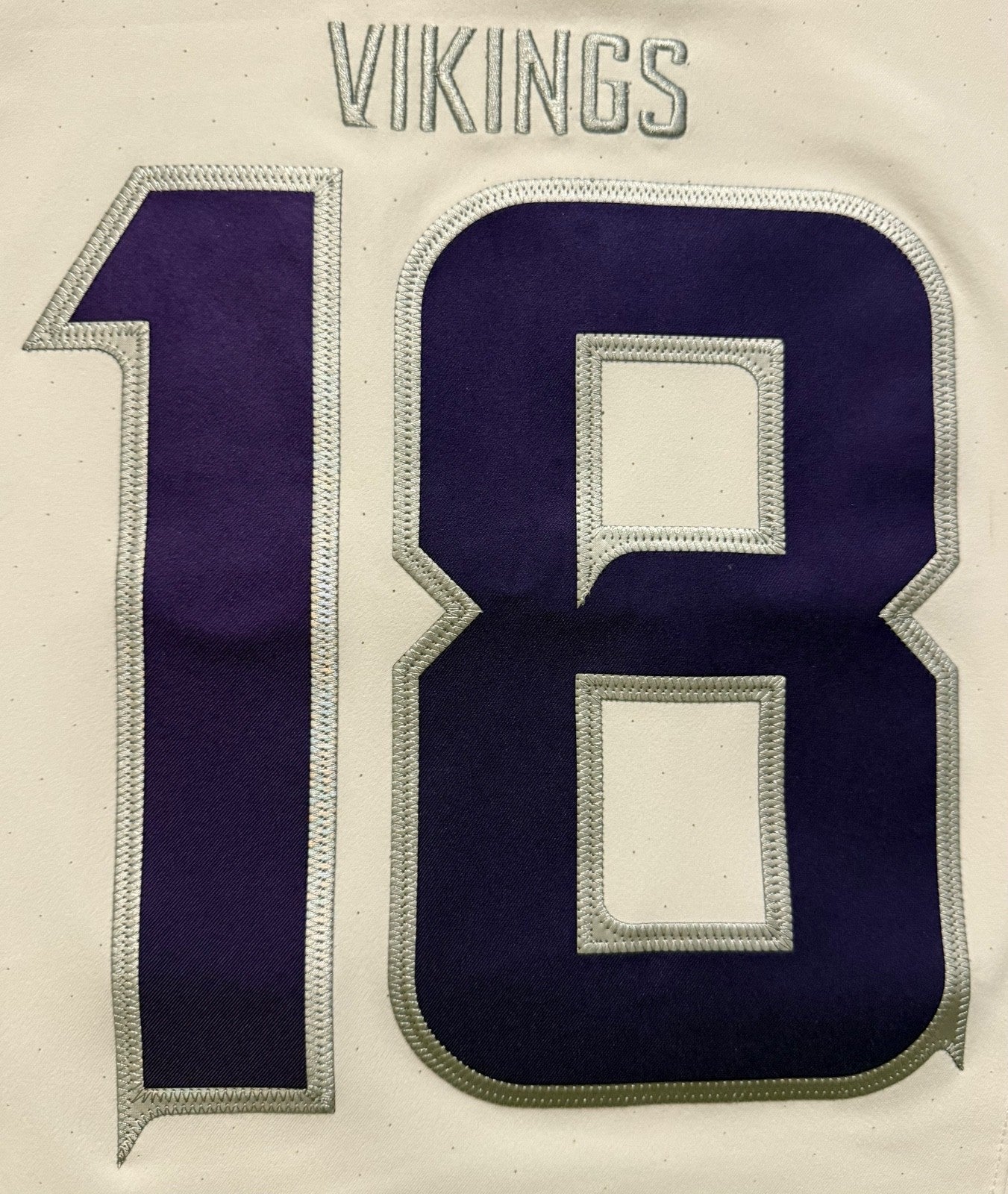 Justin Jefferson Minnesota Vikings Jersey #18 Nike Vapor FUSE Elite White Size 40 (Medium) NFL