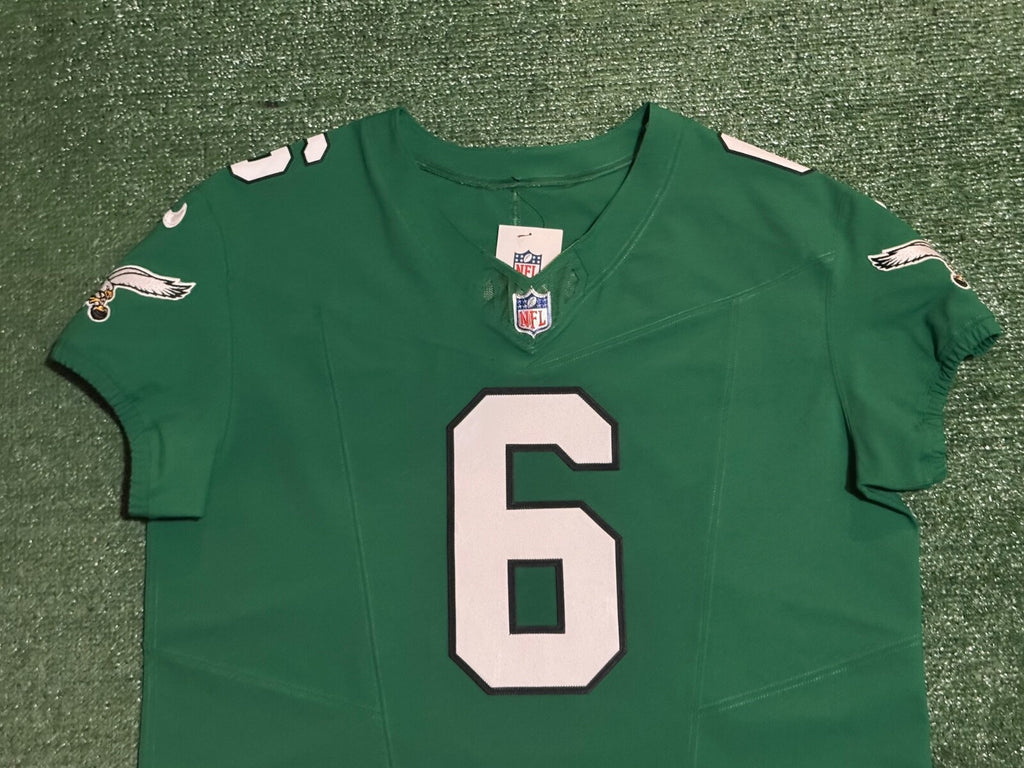 Devonta Smith Philadelphia Eagles Jersey #6 Nike Vapor F.U.S.E Elite Kelly Green 48 (XL) NFL