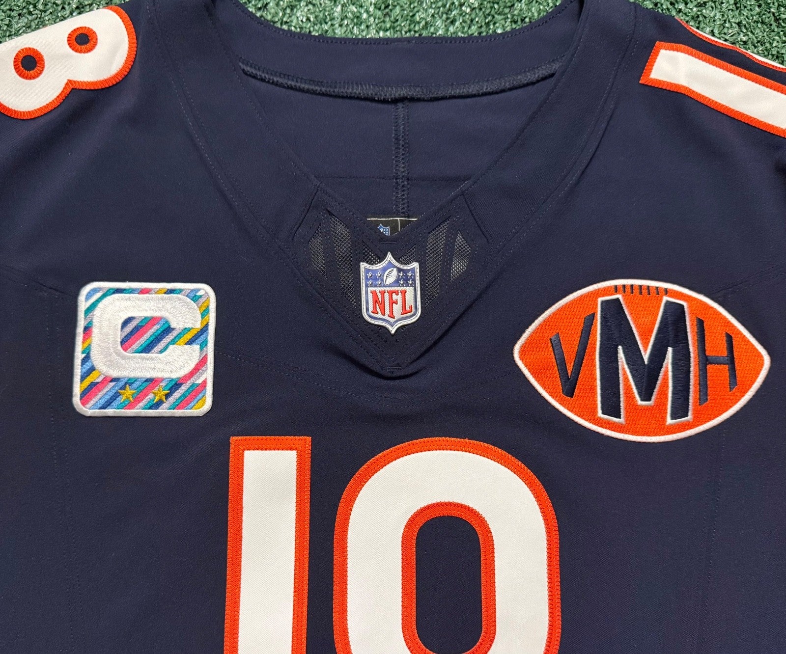 Caleb Williams Chicago Bears Jersey #18 Nike Vapor FUSE Elite Navy Size 40 (Medium) NFL