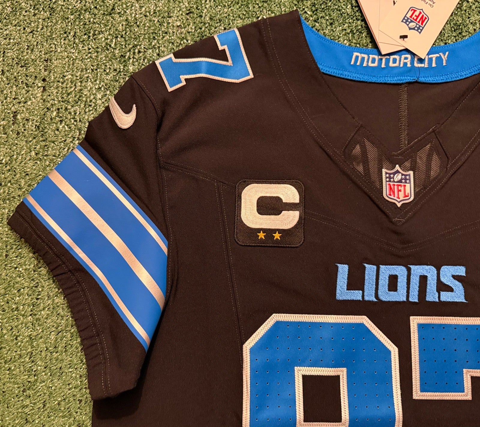 Aidan Hutchinson Detroit Lions Jersey #97 Nike Vapor FUSE Elite black size 44 (Large) NFL