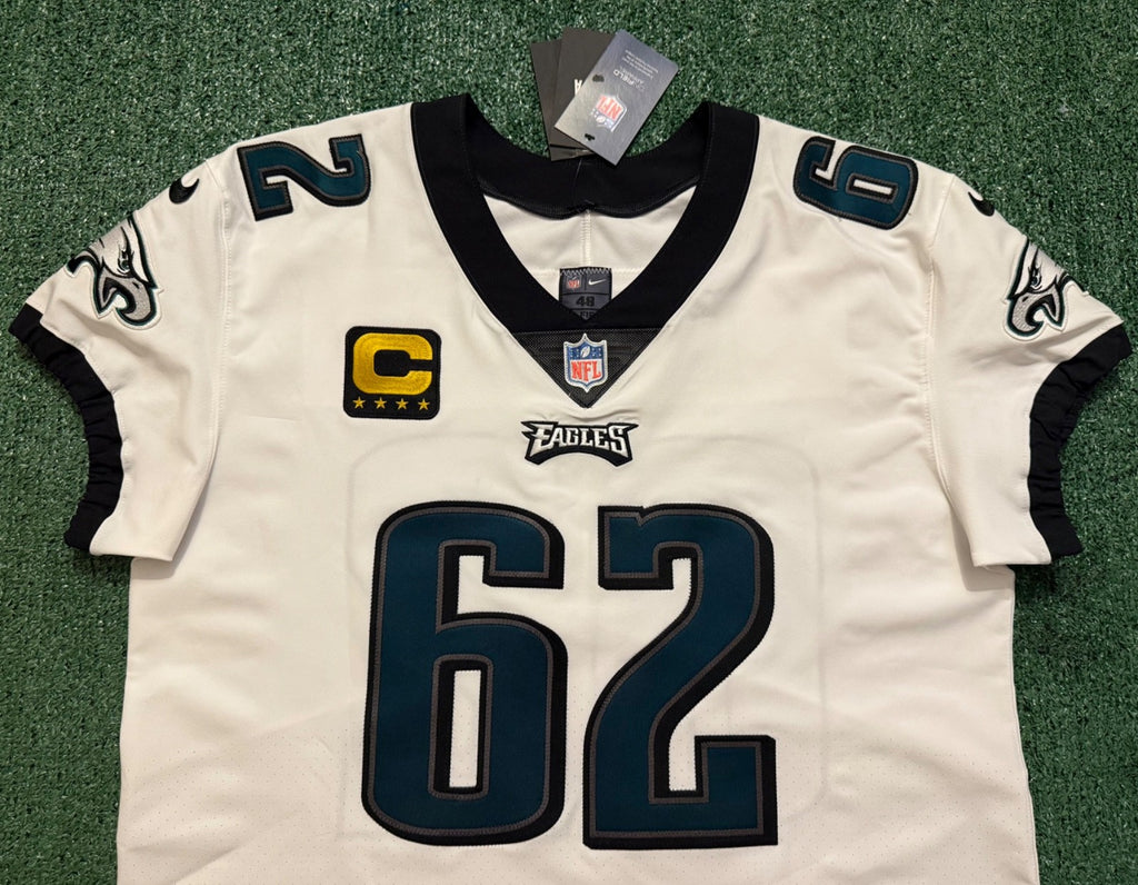 Jason Kelce Philadelphia Eagles Jersey #62 Nike Vapor Elite White Size 48 (XL) NFL