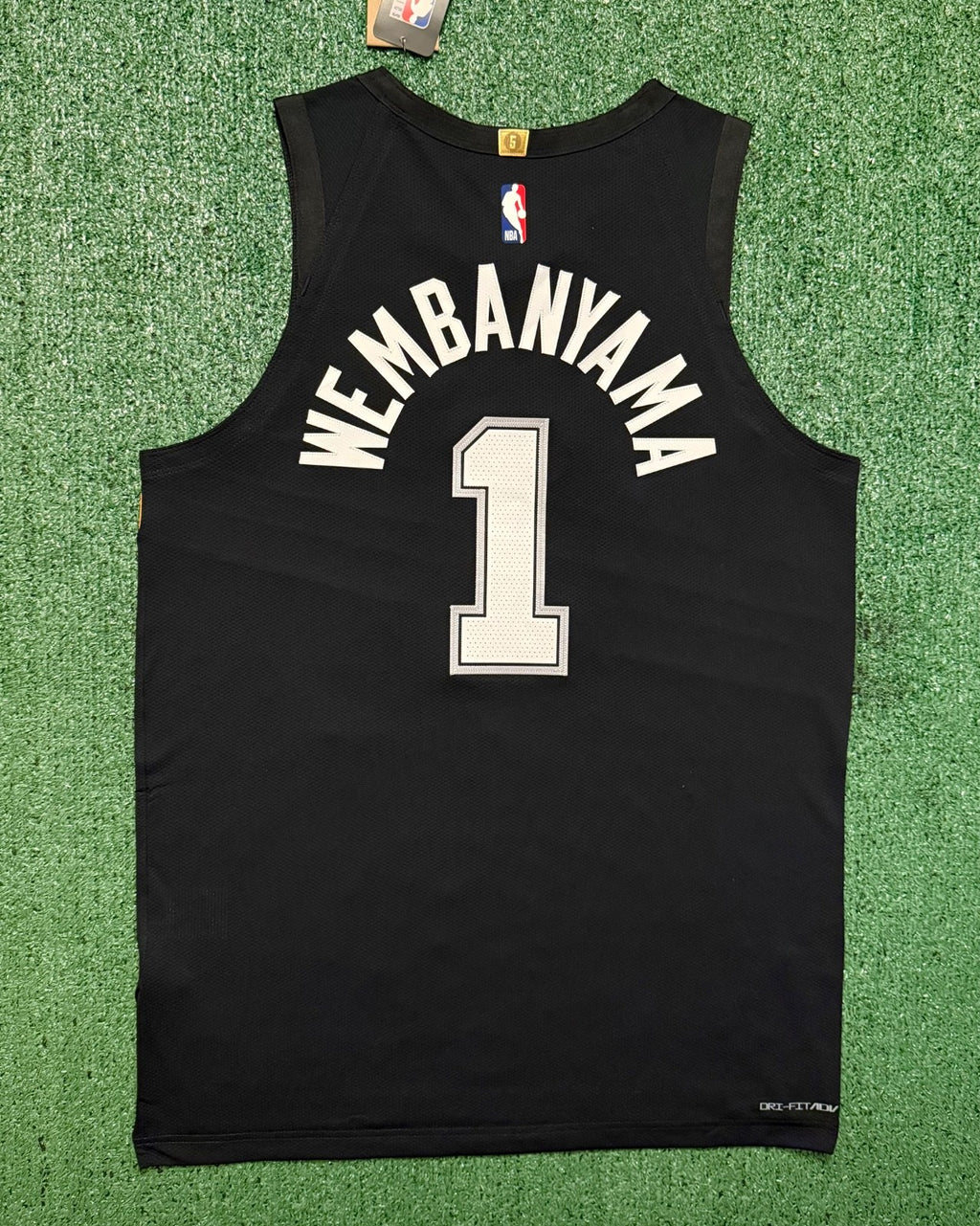 Victor Wembanyama San Antonio Spurs Jersey #1 Nike ADV Authentic Black Size 48 (L) NBA