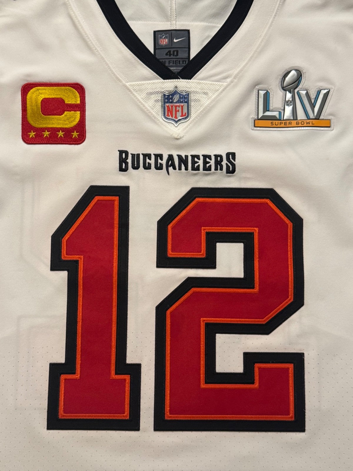 Tom Brady Tampa Bay Buccaneers Jersey #12 Nike Vapor Elite White size 40 (Medium) NFL