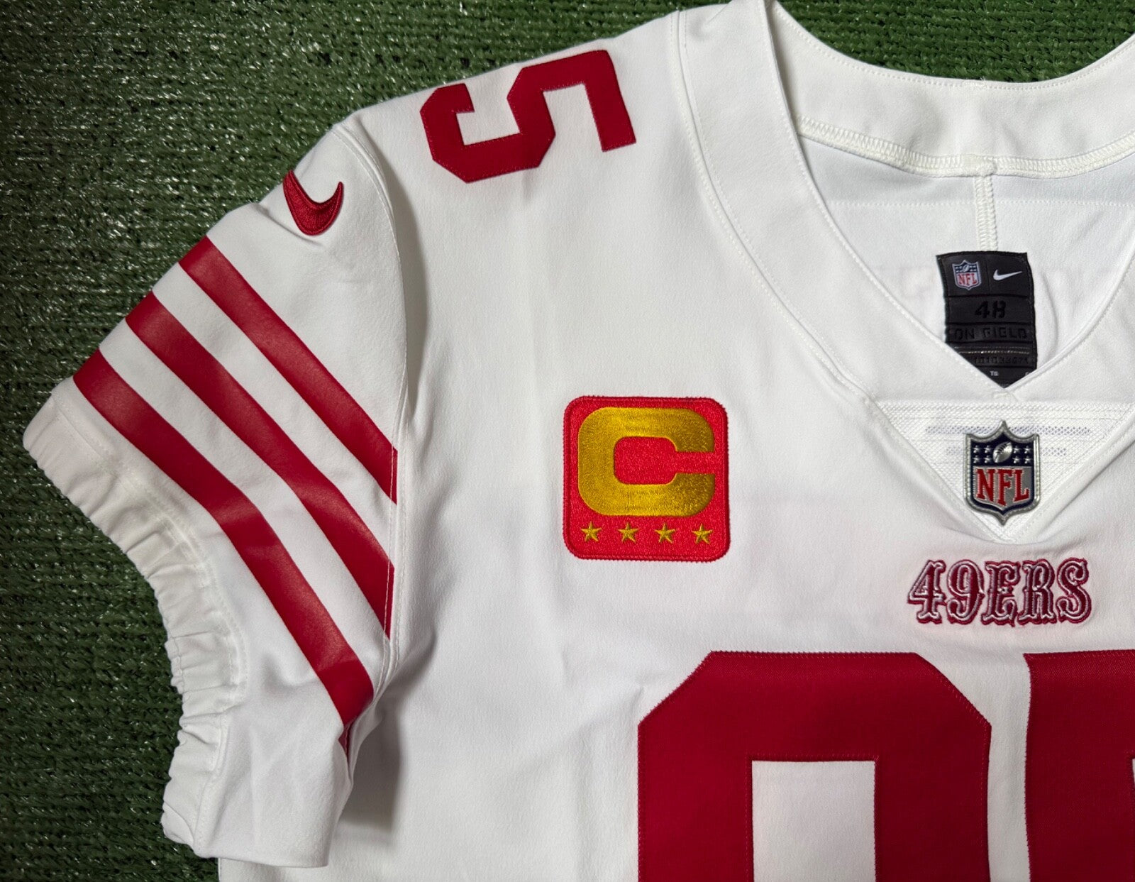 George Kittle San Francisco 49ers
Jersey #85 Nike Vapor Elite white
Size 48 (XL) NFL