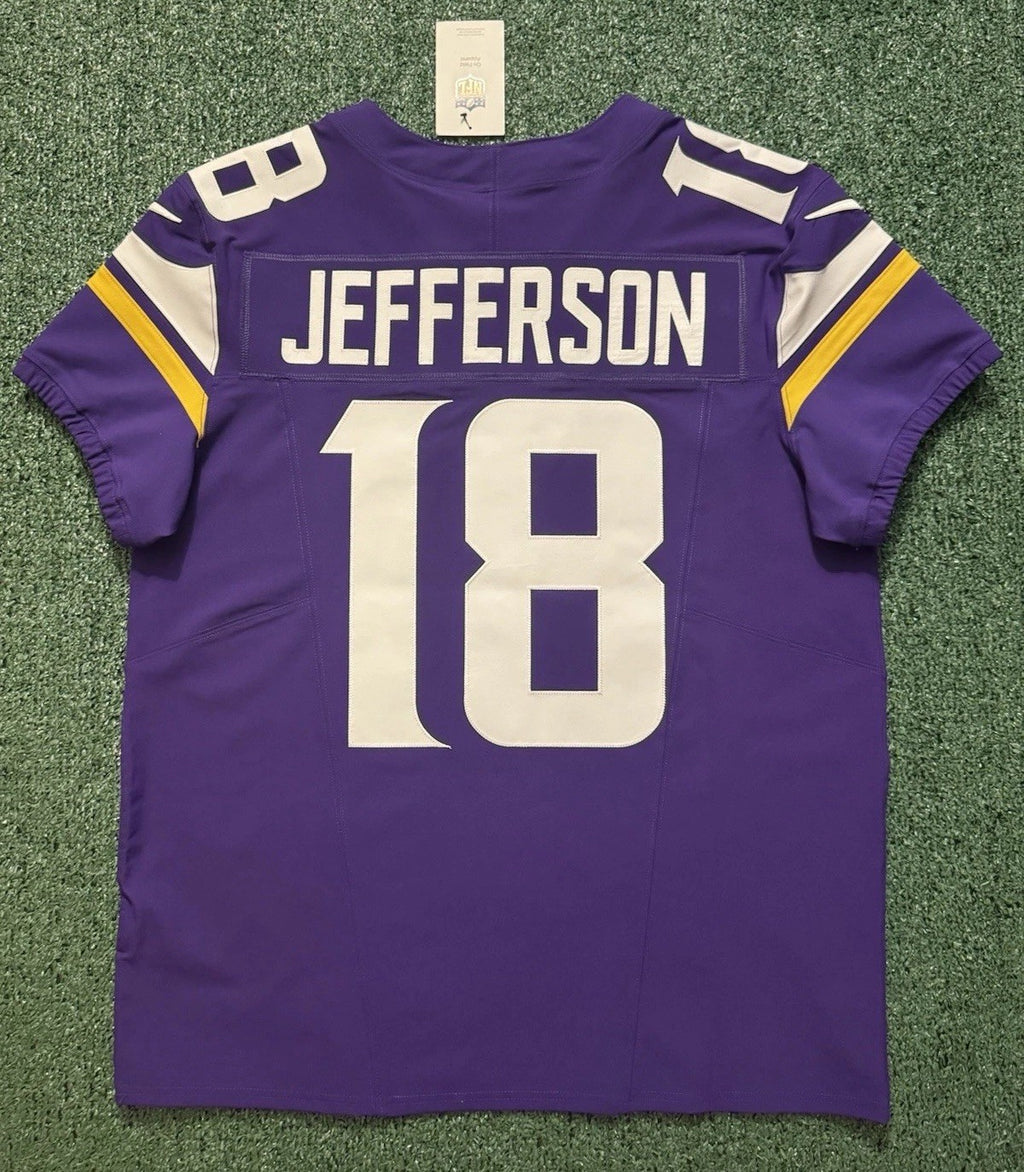 Justin Jefferson Minnesota Vikings Jersey #18 Nike Vapor FUSE Elite Purple Size 44 (Large) NFL
