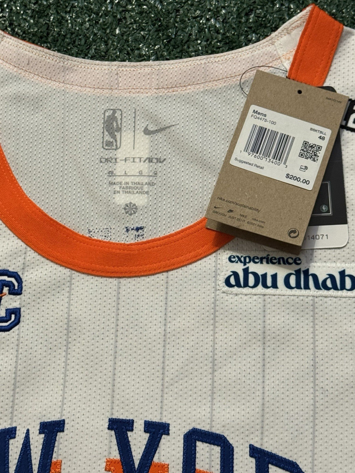 Jalen Brunson New York Knicks Jersey #11 Nike ADV Authentic White Size 48 (L) NBA