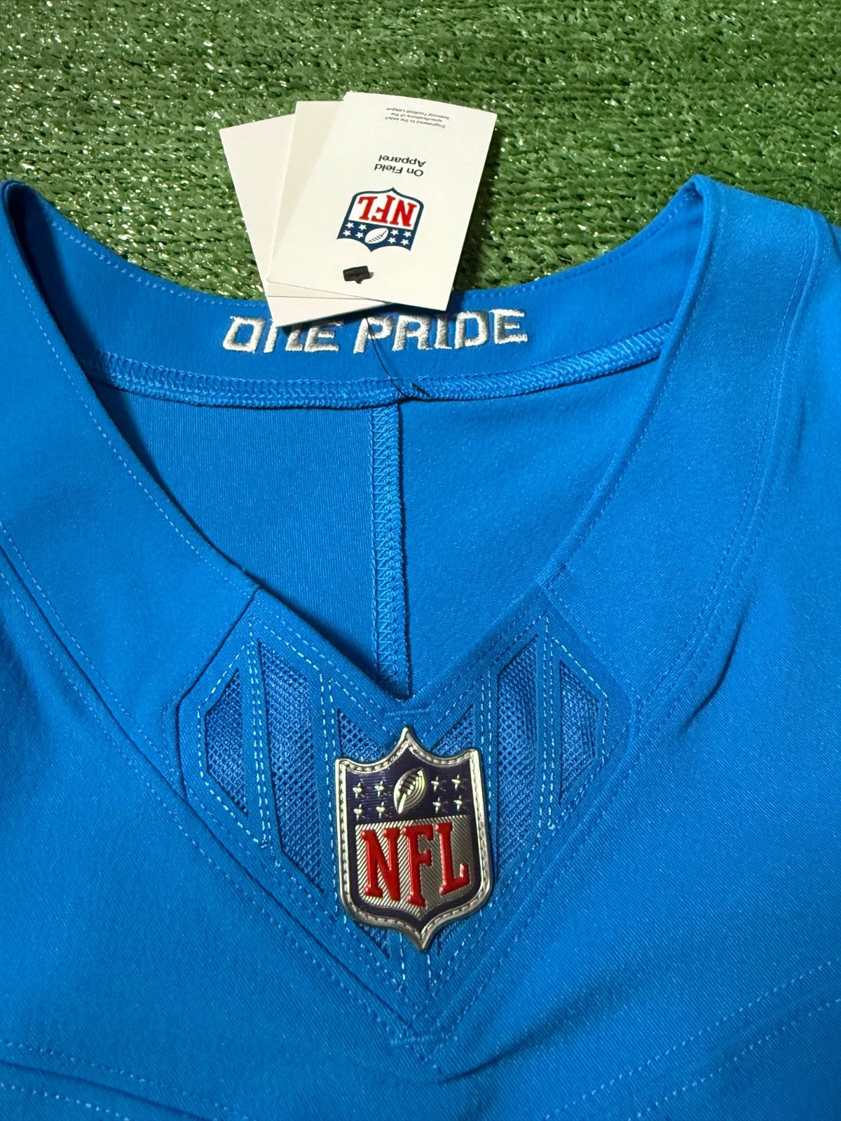 Aidan Hutchinson Detroit Lions Jersey #97 Nike Vapor FUSE Elite Blue size 44 (Large) NFL