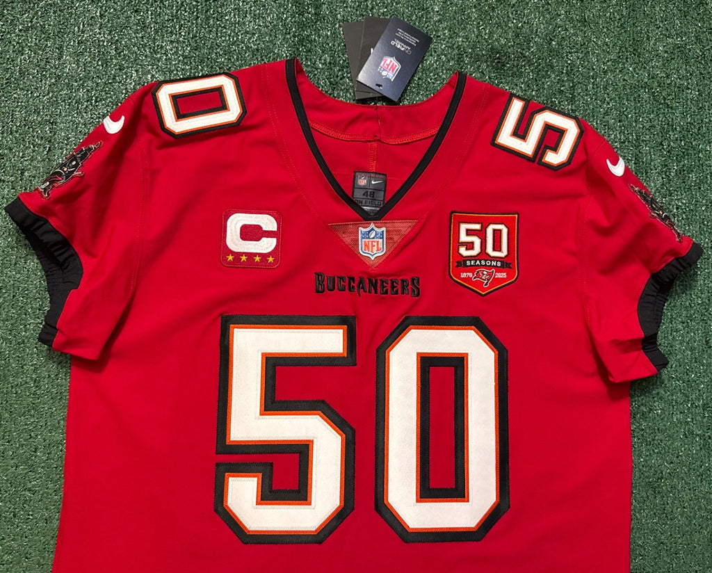 Vita Vea Tampa Bay Buccaneers Jersey #50 Nike Vapor Elite Red Size 48 (XL) NFL