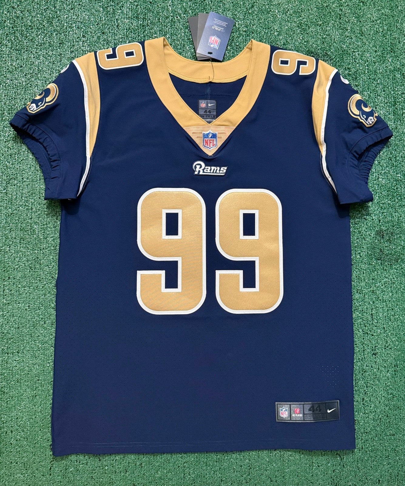 Aaron Donald Los Angeles Rams Jersey #99 Nike Vapor Elite Blue Size 44 (Large) NFL