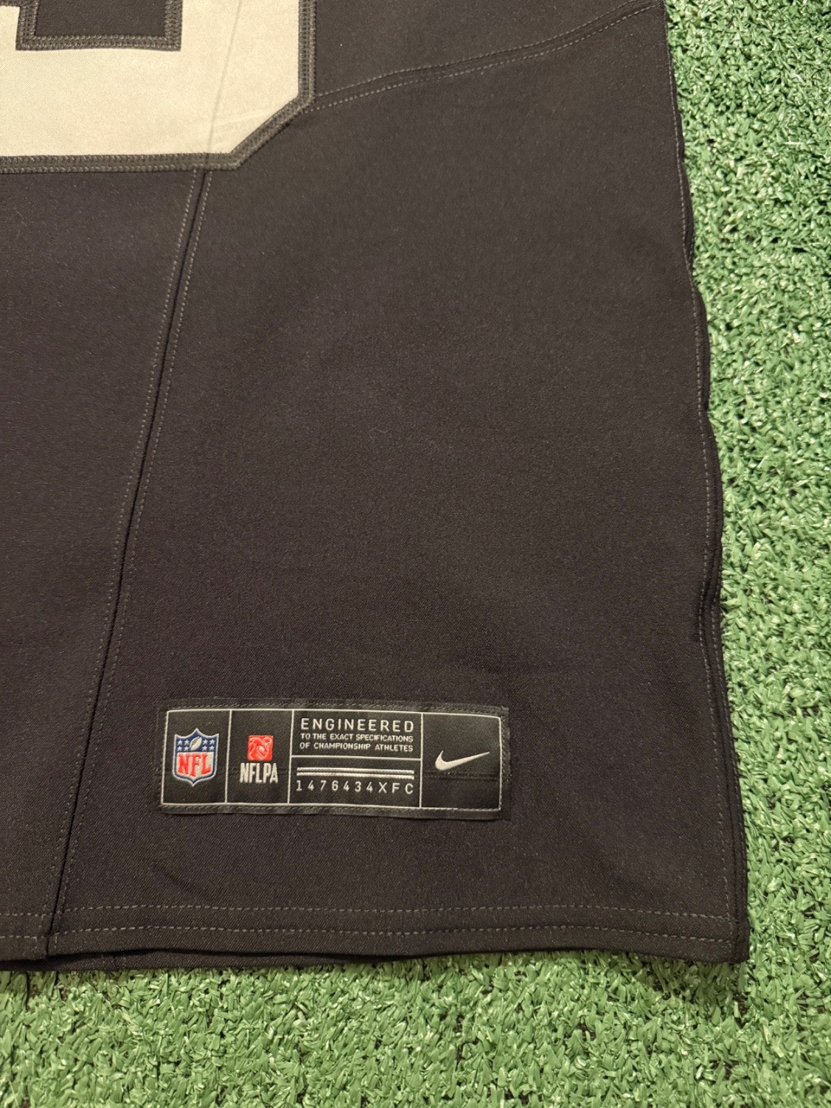 Brock Bowers Las Vegas Raiders Jersey #89 Nike Vapor Fuse Elite Black Size 44 (L) NFL