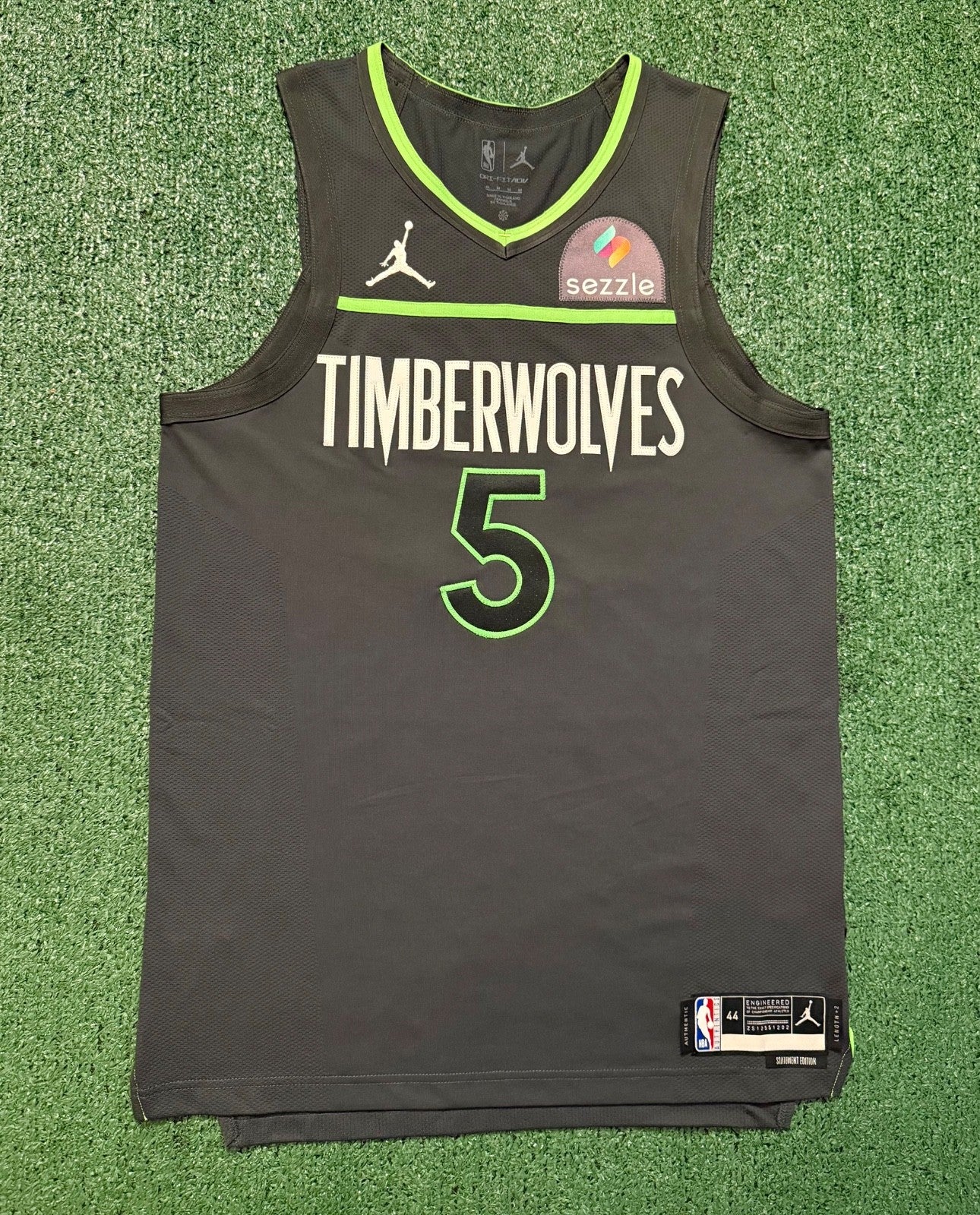 Anthony Edwards Minnesota Timberwolves Jersey #5 Nike ADV Authentic Gray Size 44 (M) NBA