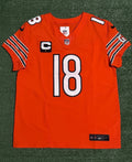 Caleb Williams Chicago Bears Jersey #18 Nike Vapor FUSE Elite Orange Size 44 (Large) NFL