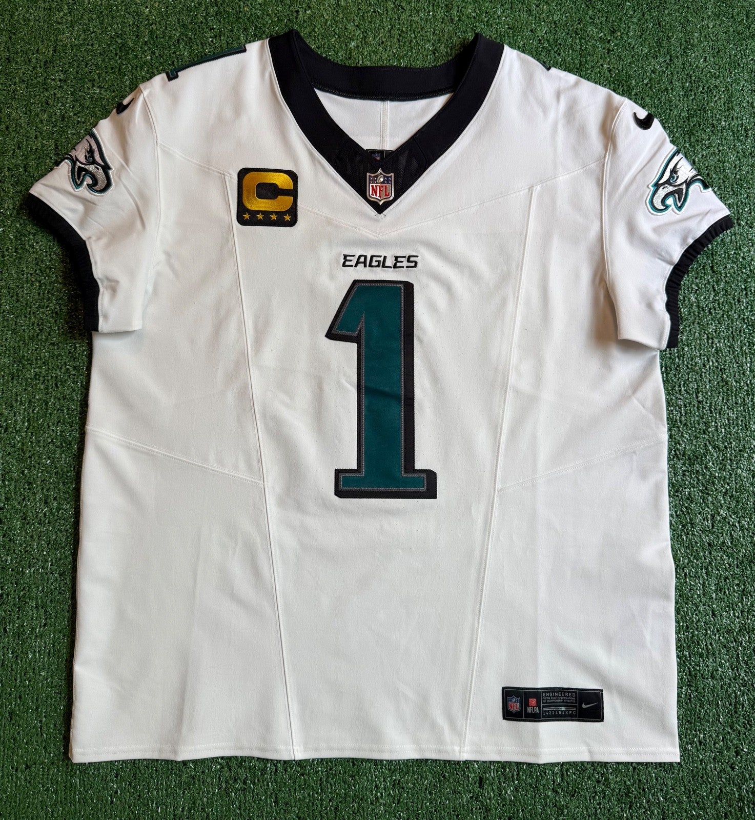 Jalen Hurts Philadelphia Eagles Jersey #1 Nike Vapor FUSE Elite White size 48 (XL) NFL