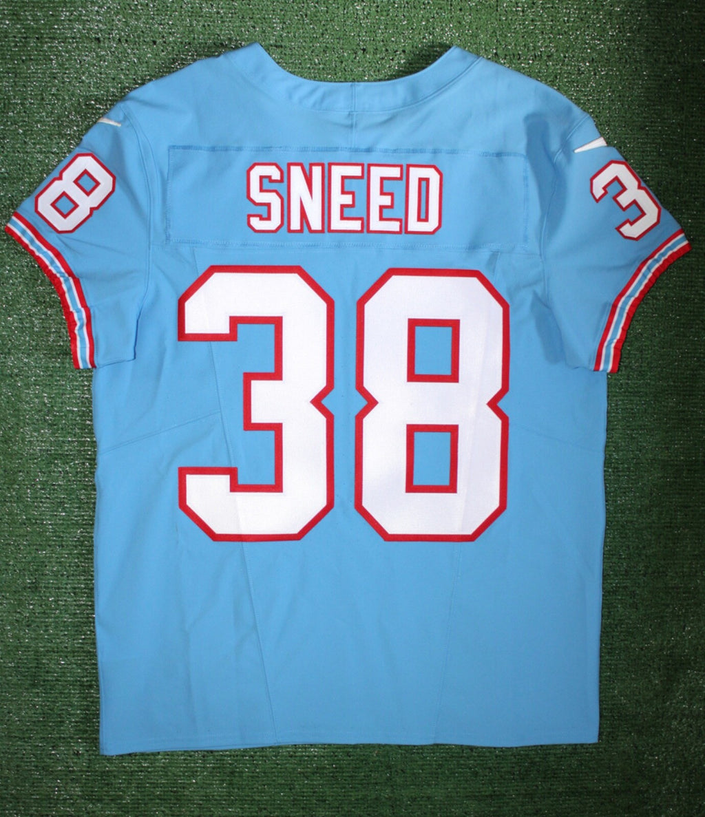 L'Jarius Sneed Tennessee Titans Jersey #38 Nike Vapor Fuse Elite Blue Size 44 (L) NFL