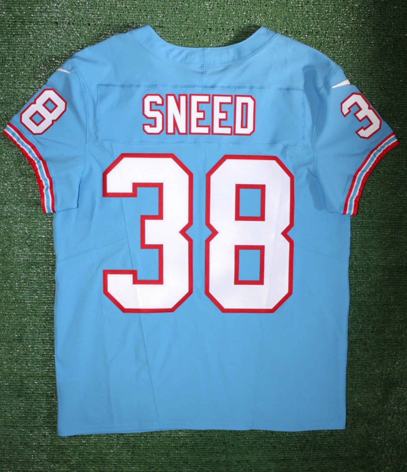 L'Jarius Sneed Tennessee Titans Jersey #38 Nike Vapor Fuse Elite Blue Size 44 (L) NFL