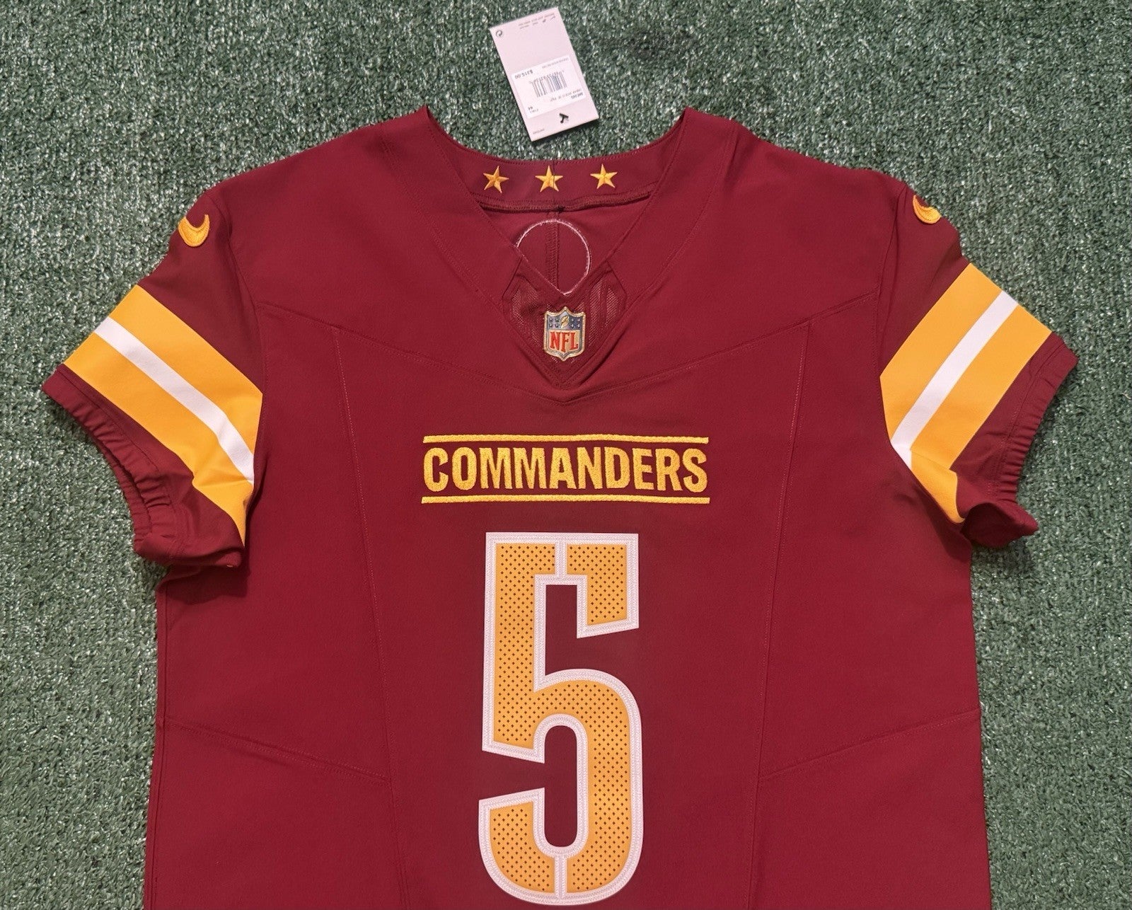 Jayden Daniels Washington Commanders Jersey #5 Nike Vapor Fuse Elite red size 44 (Large) NFL