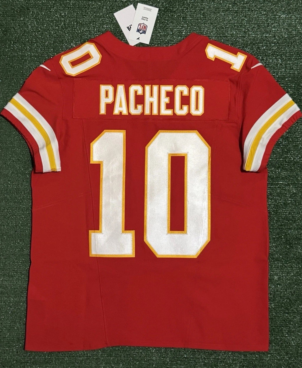 Isiah Pacheco Kansas City Chiefs Jersey #10 Nike Vapor Fuse Elite Red Size 44 (L) NFL