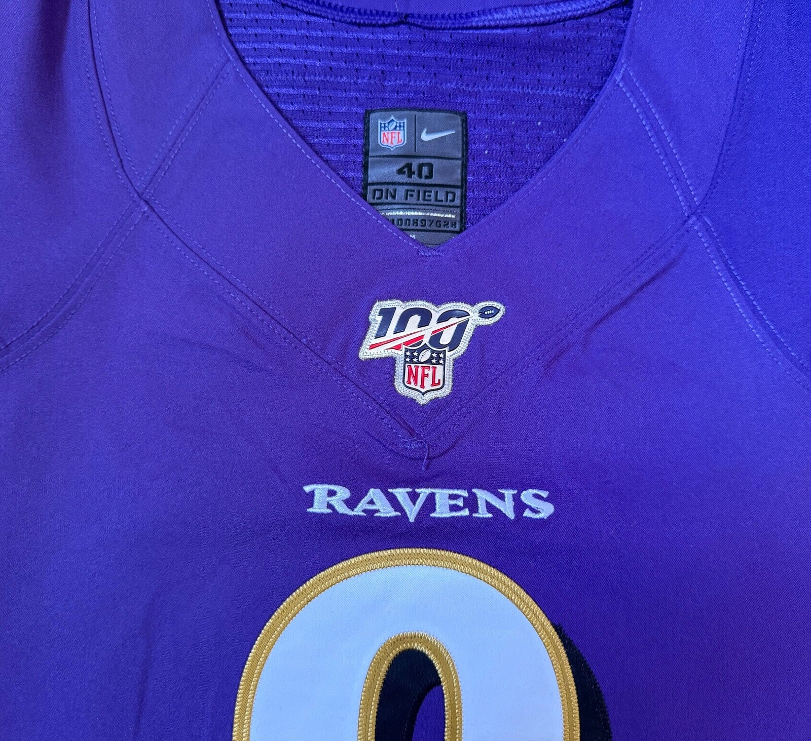 Lamar Jackson Baltimore Ravens Jersey #8 Nike Vapor Elite Purple Size 40 (M) NFL