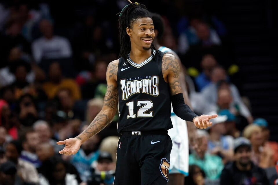 Ja Morant Memphis Grizzlies Autographed Jersey #12 Nike ADV Authentic Blue Size 48 (L) NBA