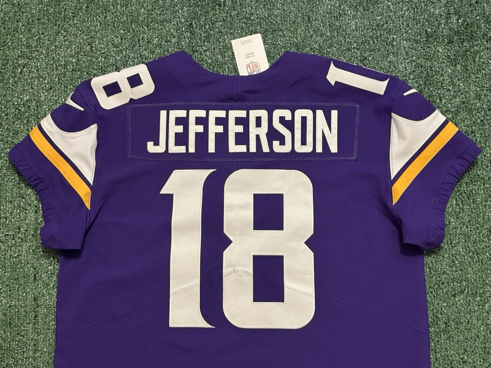 Justin Jefferson Minnesota Vikings Jersey #18 Nike Vapor Elite Purple Size 48 (XL) NFL