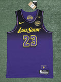 LeBron James Los Angeles Lakers Jersey #23 Nike ADV Authentic Purple Size 48 (L) NBA