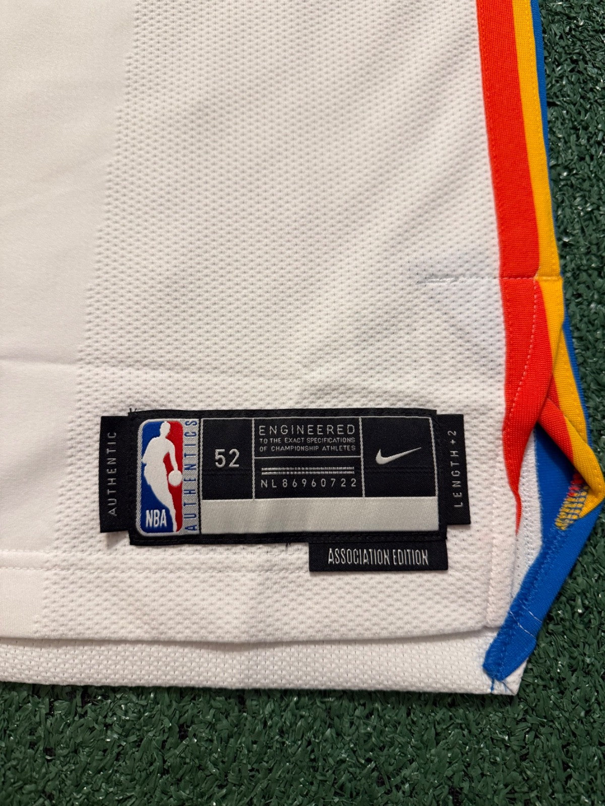 Chet Holmgren Oklahoma City Thunder Jersey #7 Nike ADV Authentic White Size 52 (XL) NBA