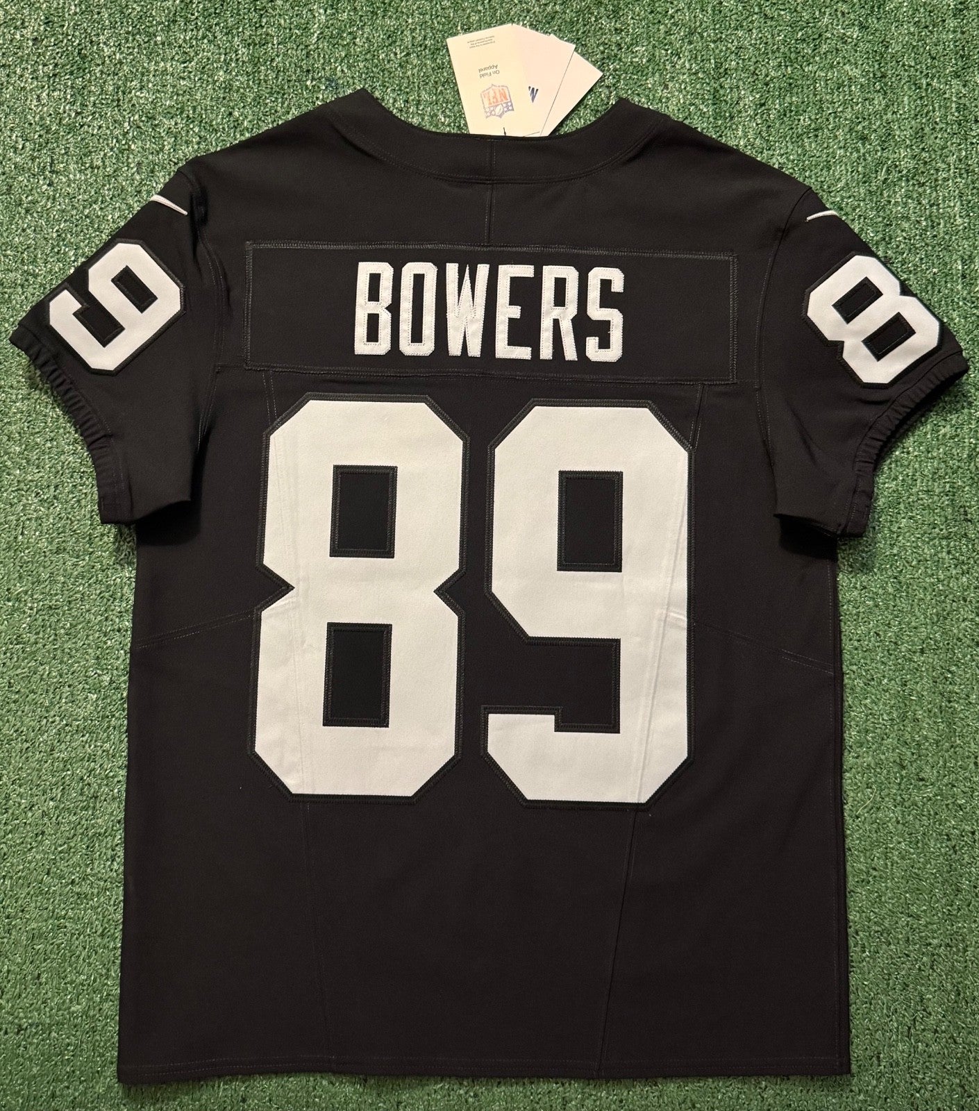 Brock Bowers Las Vegas Raiders Jersey #89 Nike Vapor Fuse Elite Black Size 40 (M) NFL