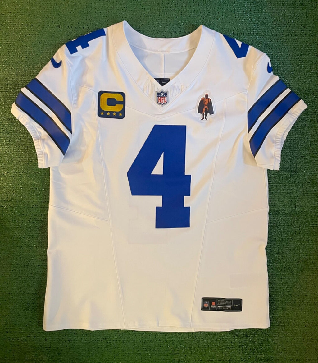Dak Prescott Dallas Cowboys Jersey #4 Nike Vapor FUSE Elite White Size 44 (Large) NFL