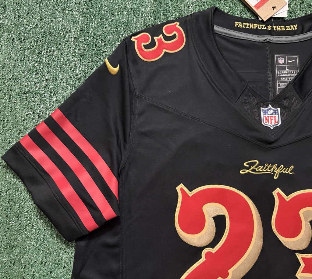 Christian McCaffrey San Francisco 49ers Jersey #23 Rivalry Limited Black Size (Large) NFL