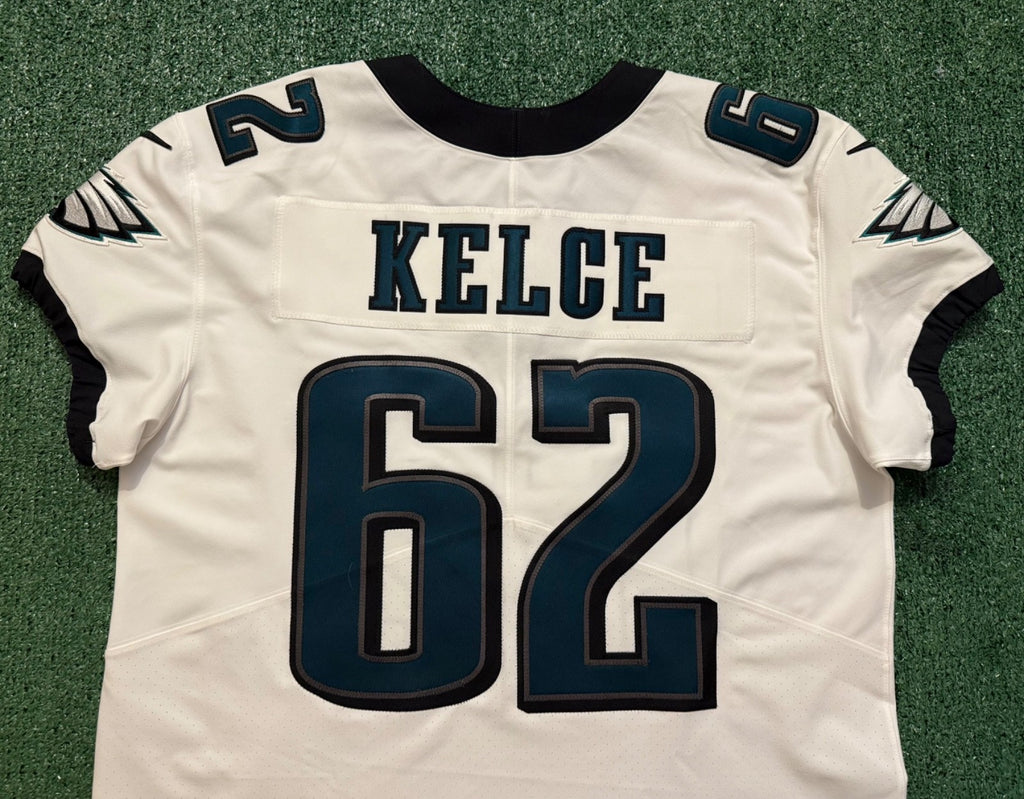 Jason Kelce Philadelphia Eagles Jersey #62 Nike Vapor Elite White Size 48 (XL) NFL